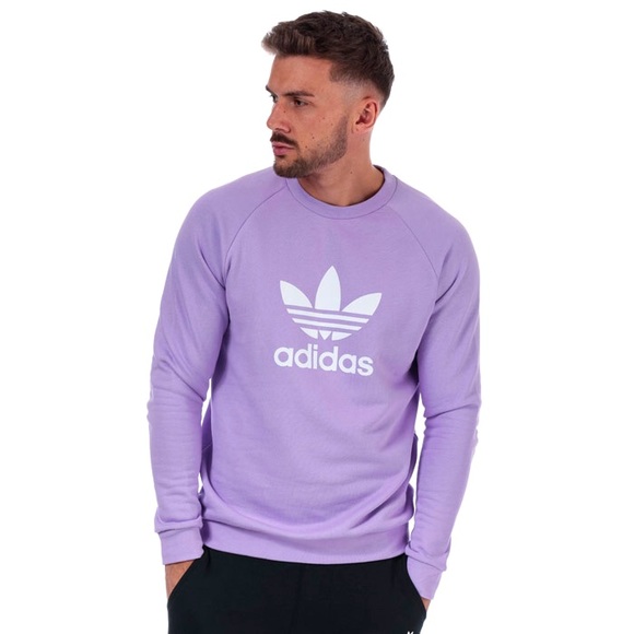 Adidas Trefoil Crew Unisex Sweater - Purple Glow - Picture 2 of 5